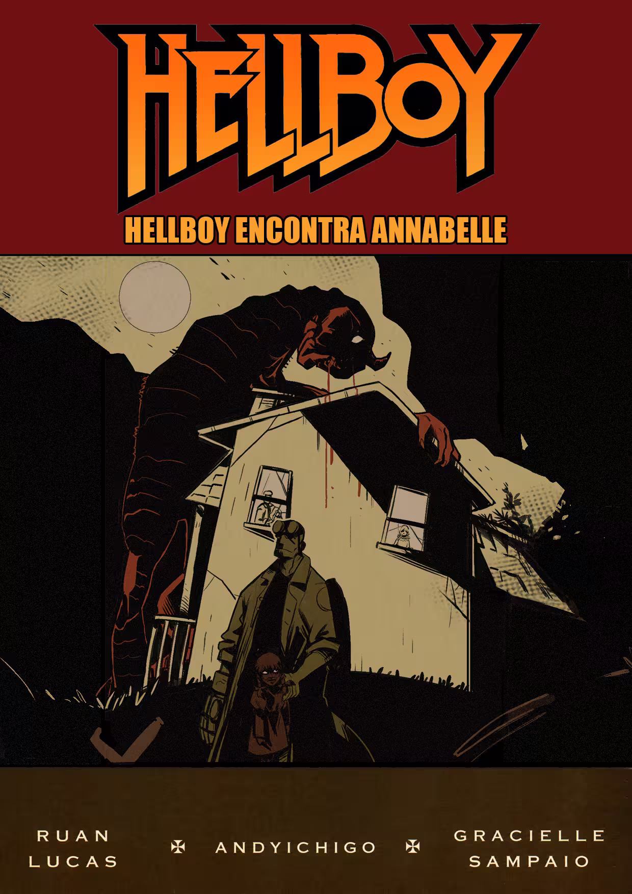 Capa da obra Hellboy encontra Annabelle