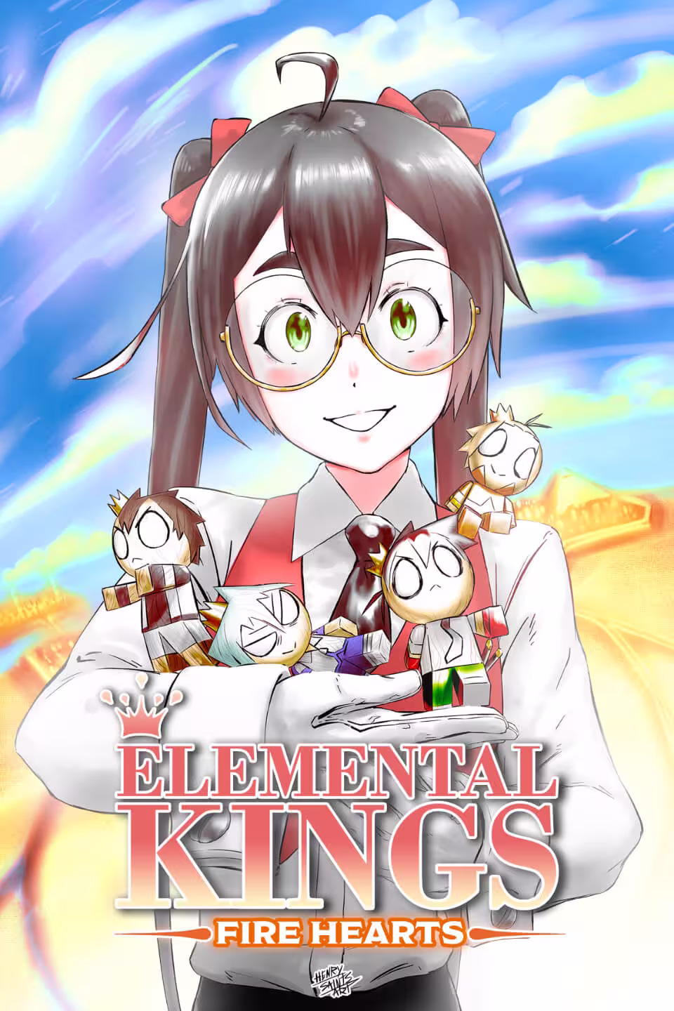 Capa da obra Elemental Kings: Fire Hearts